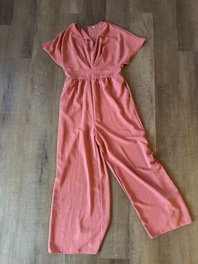 Women's Coral Wide-Leg Jumpsuit